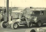 Wolfman pushing off, Lubbock, 1973.